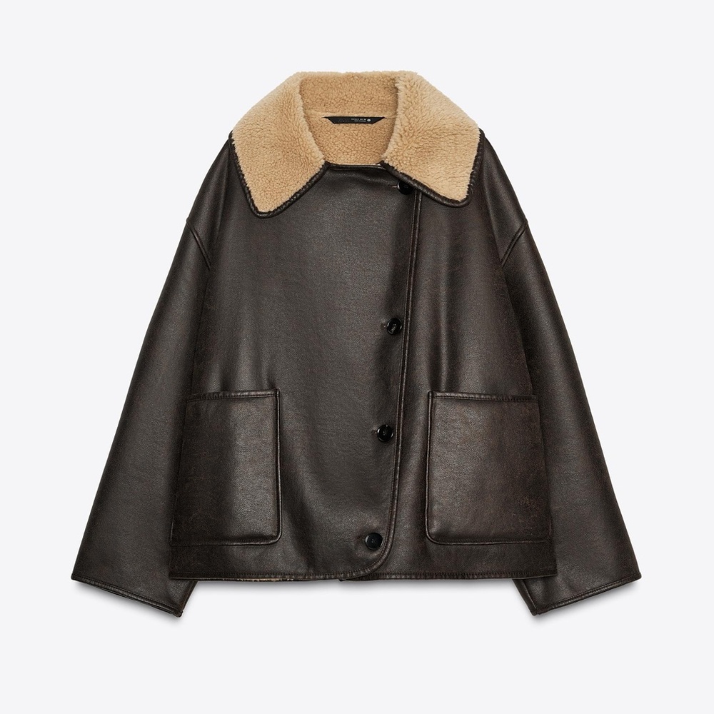 Zara Faux Shearling Jacket